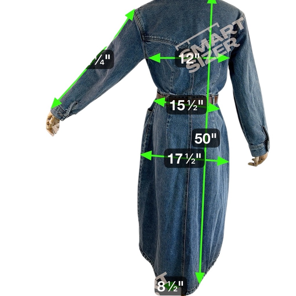 Future Collective Denim Shirt Dress – Western Minimal, women’s Sz6 - Picture 4 of 12